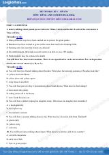 Đề thi học kì 1 Tiếng Anh 12 Friends Global - Đề số 3